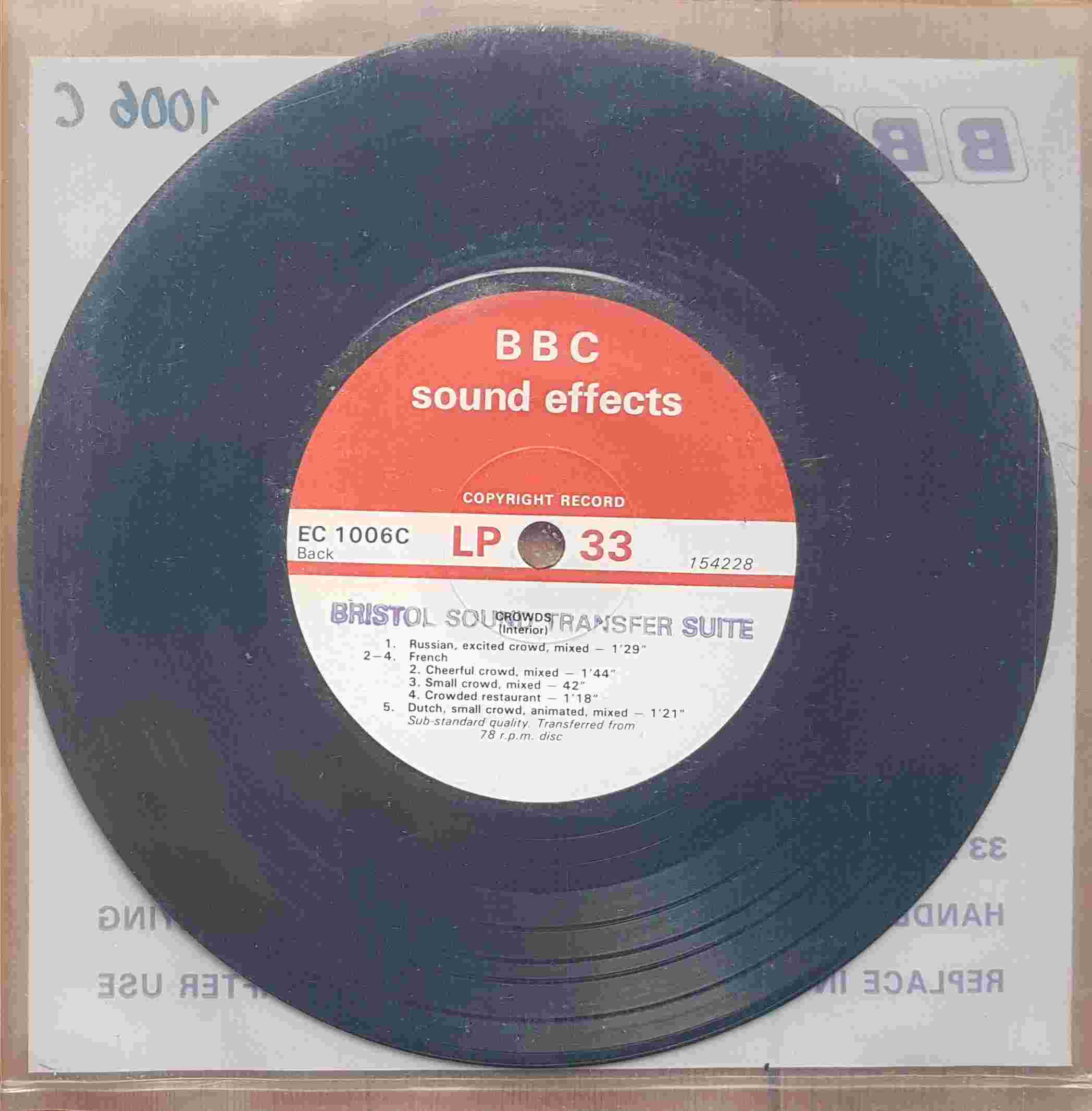Picture of EC 1006C Crowds: Russian, French, Dutch by artist Not registered from the BBC records and Tapes library